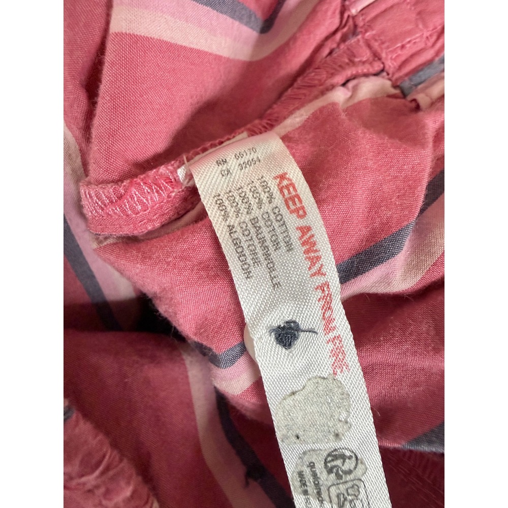 Anthropologie Pink Striped Cotton Boxer Shorts Elastic Waist Casual Bed Wear XXS - Picture 7 of 7